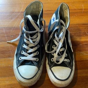 Black high top converse